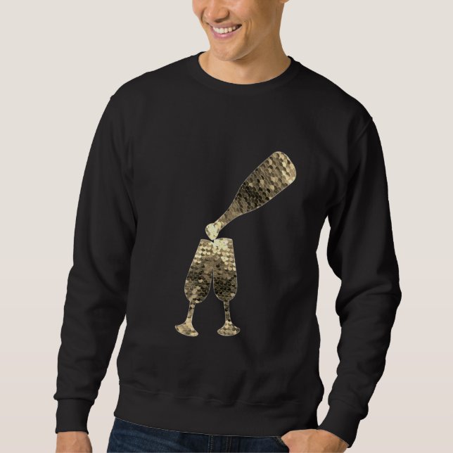 Sweatshirt Champagne Idéal pour papa maman (Devant)