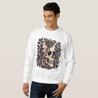 Sweatshirt Champignon crânien botanique gothique Papillon de