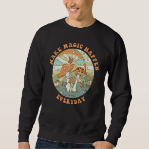 Sweatshirt Champignon Hippie Rétro Groovy Fais de la Magie