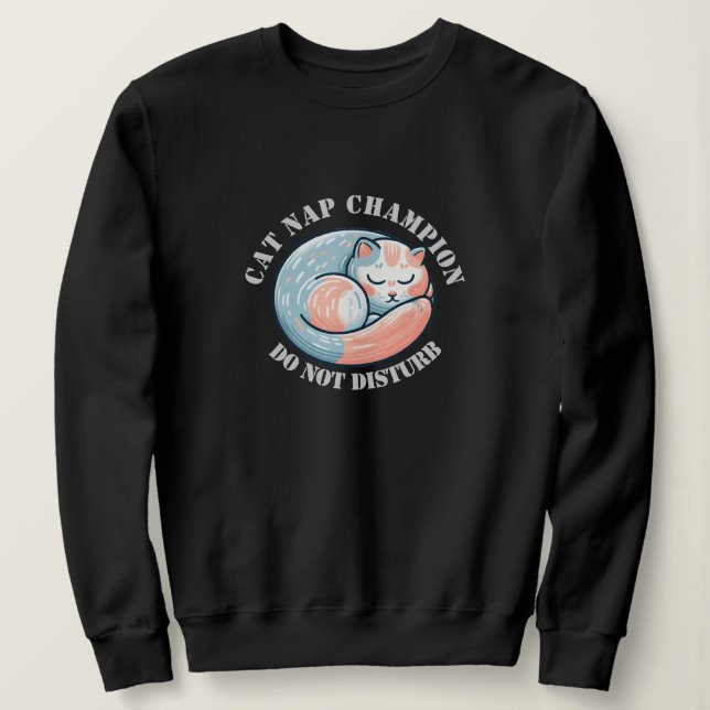 Sweatshirt Champion Cat Nap (Design devant)