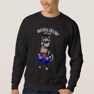 Sweatshirt Champion de boxe Black Shiba Dog Fighter 1