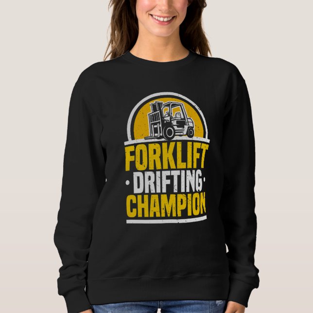 Sweatshirt Champion de dérive de chariot élévateur d'entrepôt (Devant)