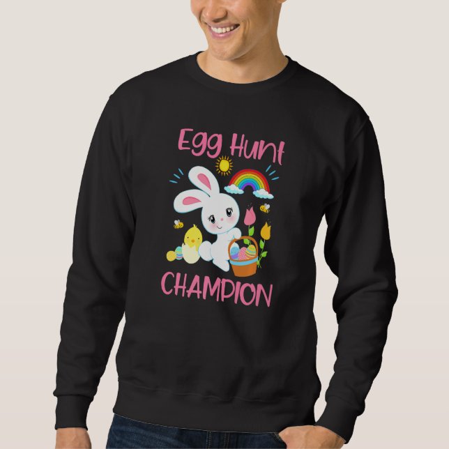 Sweatshirt Champion de la chasse aux oeufs Prix lapin de Pâqu (Devant)