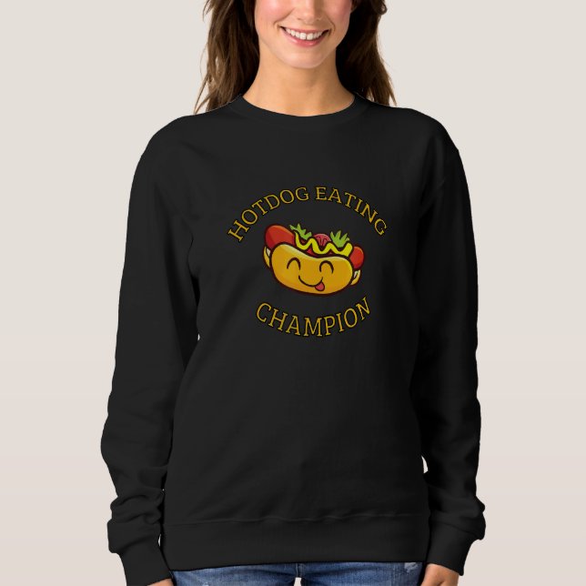 Sweatshirt Champion de mangeur de chien chaud (Devant)