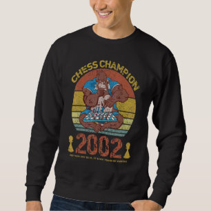 Sweatshirt Champion d'échecs 2002 Pas mon Elo C'est mon année