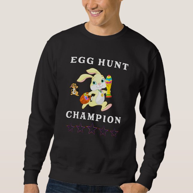 Sweatshirt Champions du Monde de Chasse aux Oeufs de Pâques L (Devant)
