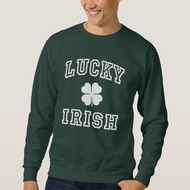 Sweatshirt Chanceux Irlandais (Devant)