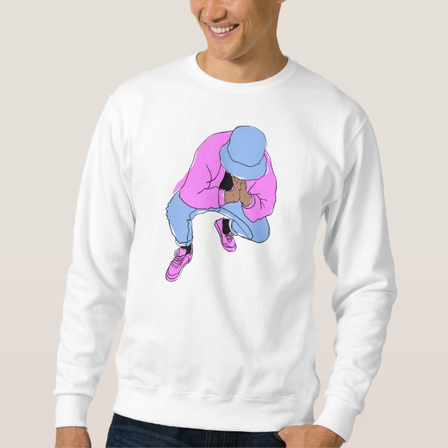 Sweatshirt chandail accroupi (Devant)