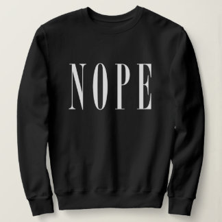 Sweatshirt Chandail blanc des textes NOPE