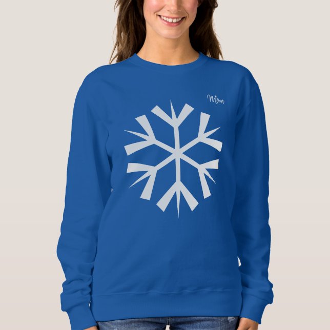 Sweatshirt Chandail bleu hiver (Devant)