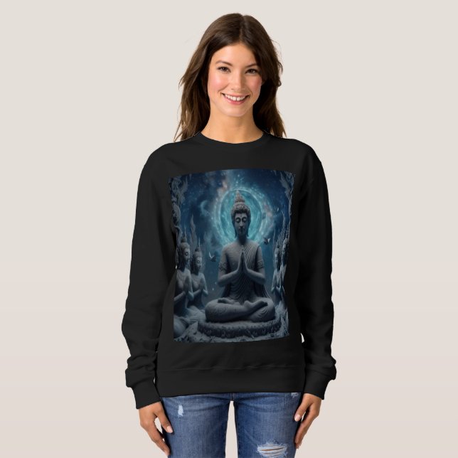 Sweatshirt Chandail de Bouddha béni (Devant entier)