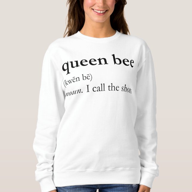 Sweatshirt Chandail de douille de nom de reine des abeilles (Devant)