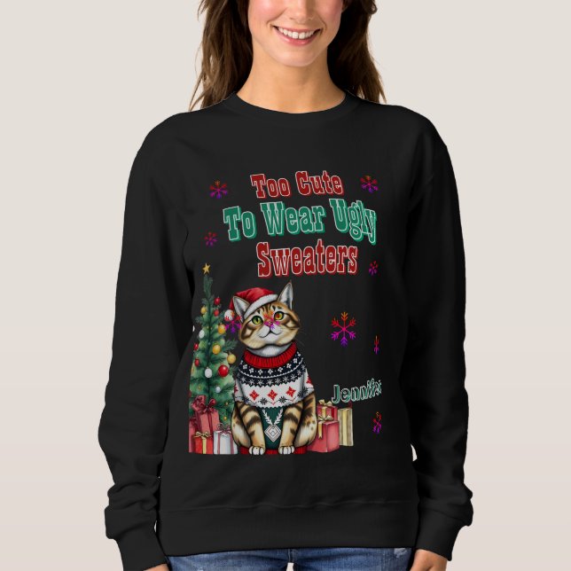 Sweatshirt Chandail de Noël amusant disant pour la joie festi (Devant)