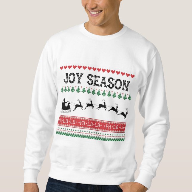 Sweatshirt Chandail de Noël de la saison des joies (Devant)