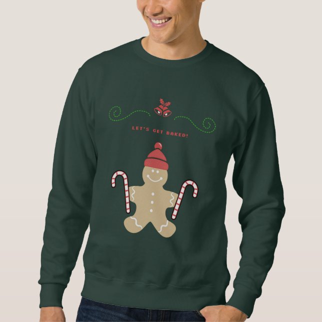 Sweatshirt Chandail de Noël - Faisons-nous cuire ! (Devant)