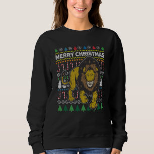 Sweatshirt Chandail de Noël Lion laide