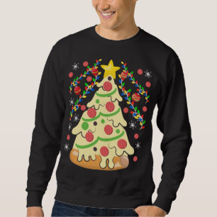Sweatshirt Chandail de Noël moche à la pizza