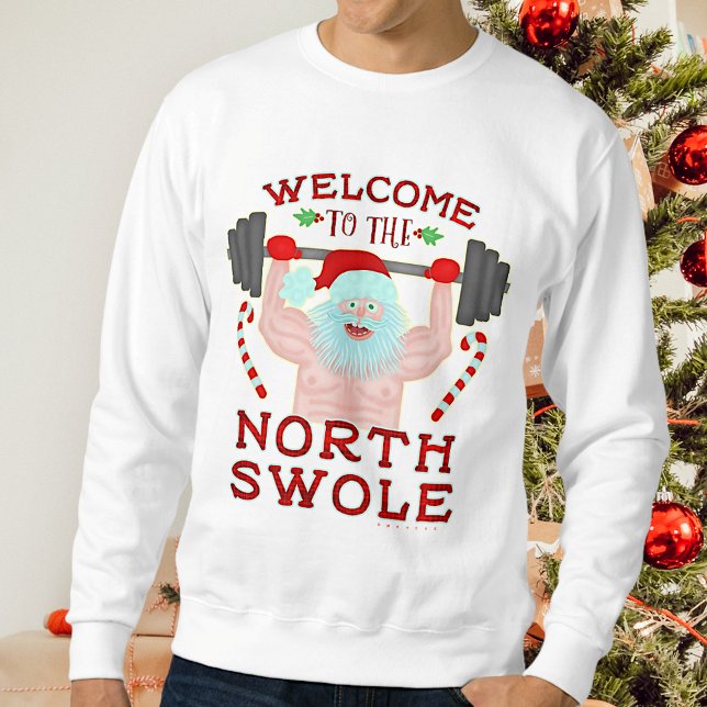 Sweatshirt Chandail de Noël moche drôle | Père Noël North Swo (Créateur téléchargé)