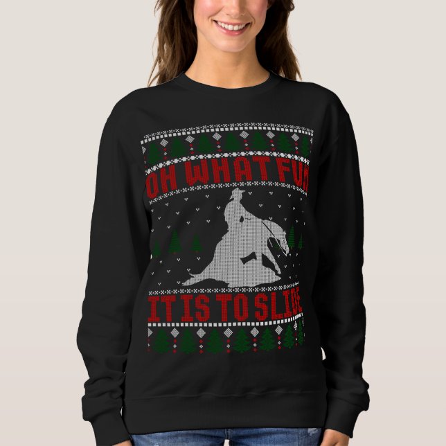 Sweatshirt Chandail de Noël moche du Cheval Reining (Devant)