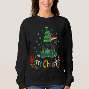 Sweatshirt Chandail de Noël moche pour chien noir et brun