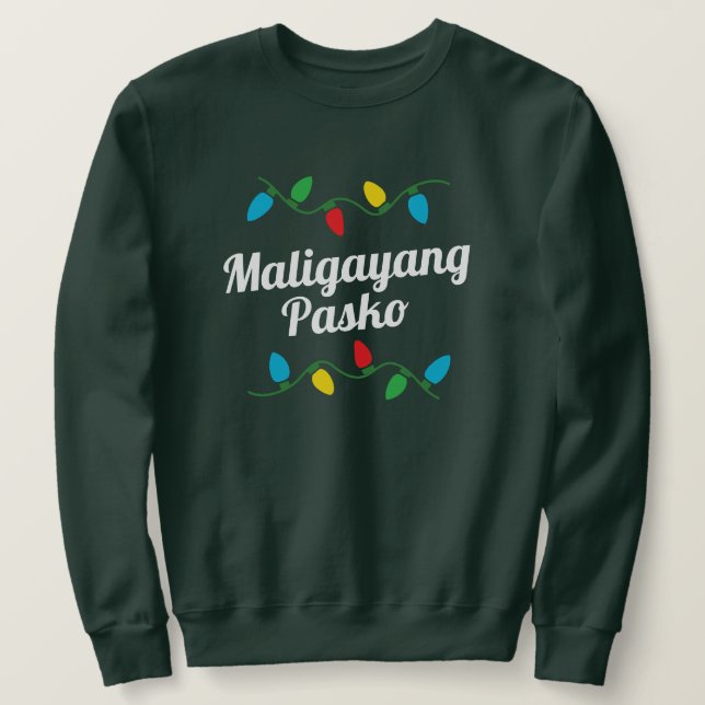 Sweatshirt Chandail de Noël philippin Pasko sa Pilipinas (Design devant)