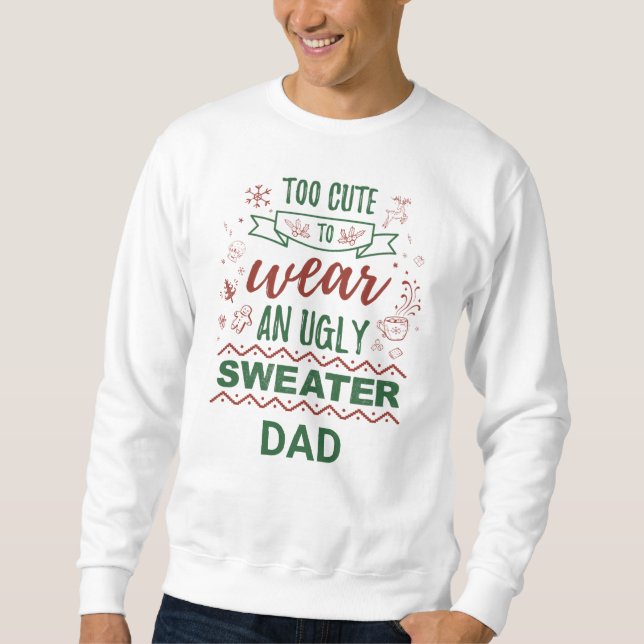 Sweatshirt Chandail de Noël sur mesure (Devant)