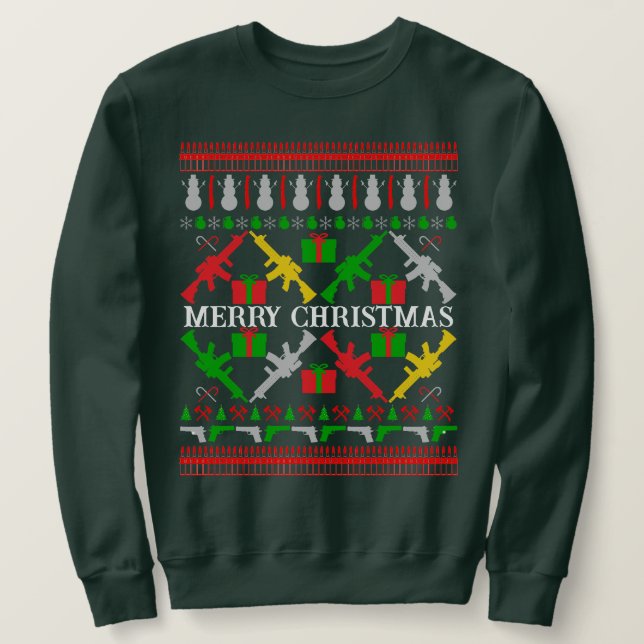 Sweatshirt Chandail de Noël tactique (Design devant)