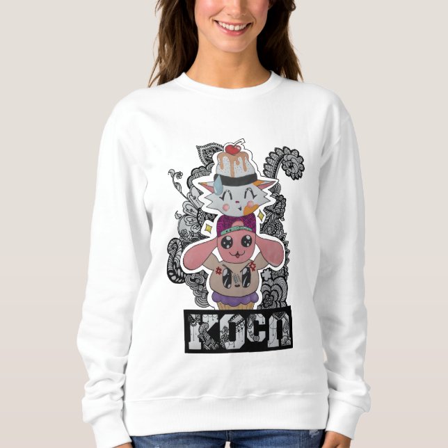 Sweatshirt chandail de poteau de totem de petit gâteau (Devant)