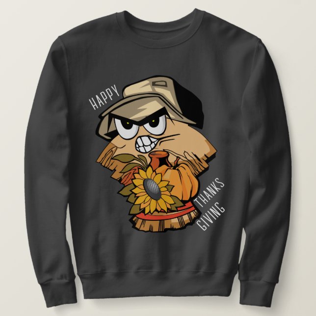 Sweatshirt Chandail de vacances bon thanksgiving (Design devant)