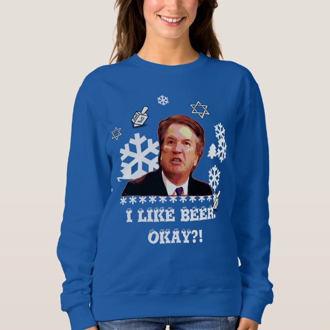 Sweatshirt Chandail laid de Brett Kavanaugh Hanoukka (Devant)