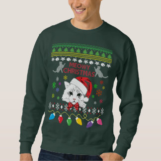 Sweatshirt Chandail laid de Noël de chat