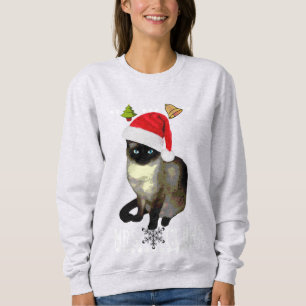 Sweatshirt Chandail laid de Noël de chat siamois de "Mme