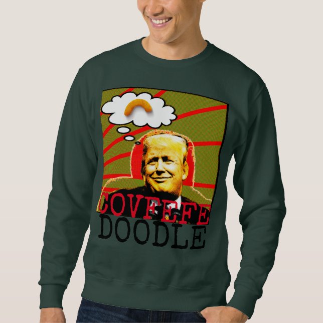 Sweatshirt Chandail laid de Noël de griffonnage de Covfefe (Devant)