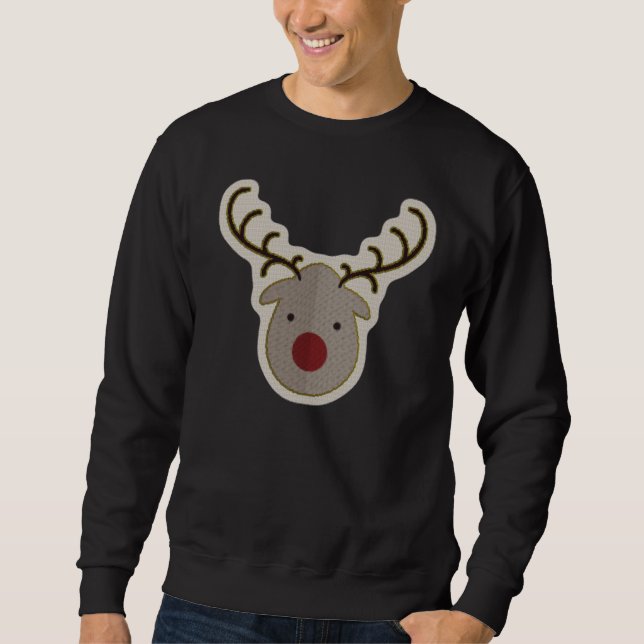 Sweatshirt Chandail laid de Noël de Rudolph (Devant)