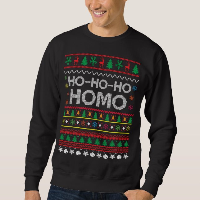 Sweatshirt Chandail laid drôle de Noël (Devant)