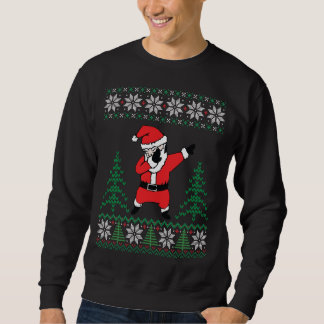Sweatshirt Chandail laid tamponnant de Noël de Père Noël