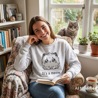 Sweatshirt Chandail mignon miaou pour femmes