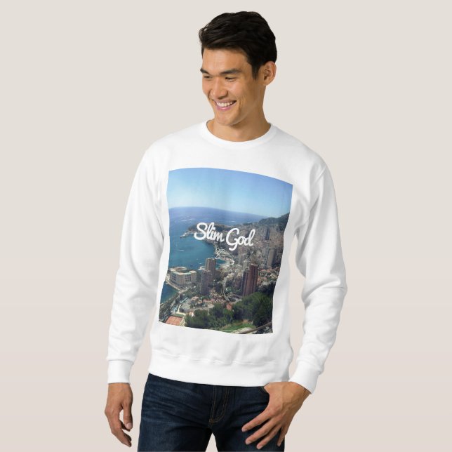 Sweatshirt Chandail mince blanc de Dieu (Devant entier)