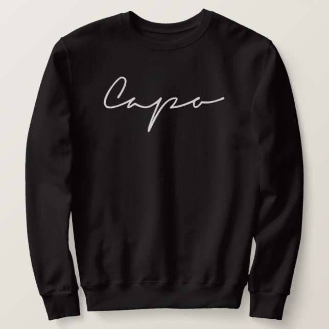 Sweatshirt Chandail noir classique de capo (Design devant)