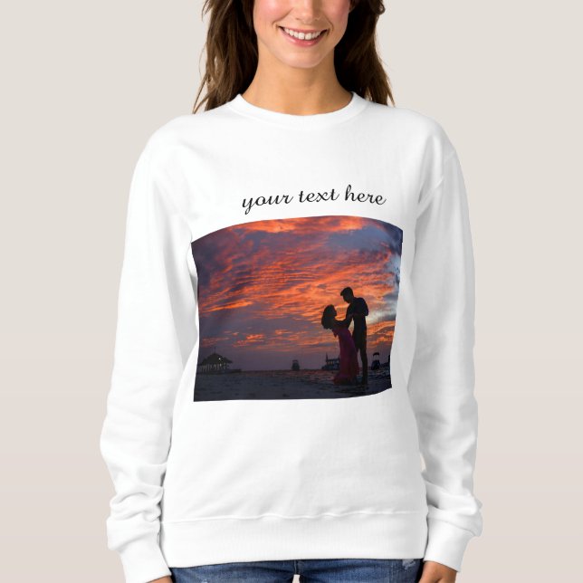 Sweatshirt Chandail photo personnalisé (Devant)
