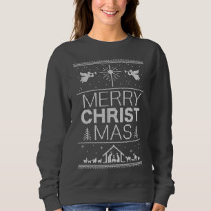 Sweatshirt Chant de Noël moche Joyeux Christ Dieu chrétien