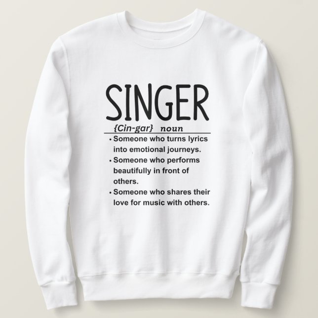 Sweatshirt Chanteur (Design devant)