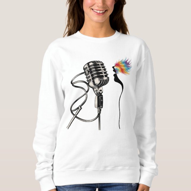 Sweatshirt Chanteur Silhouette élégant (Devant)