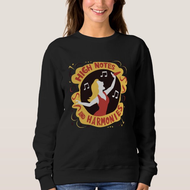 Sweatshirt Chanteur Soprano Vocal Range Vocalist Voice Singer (Devant)