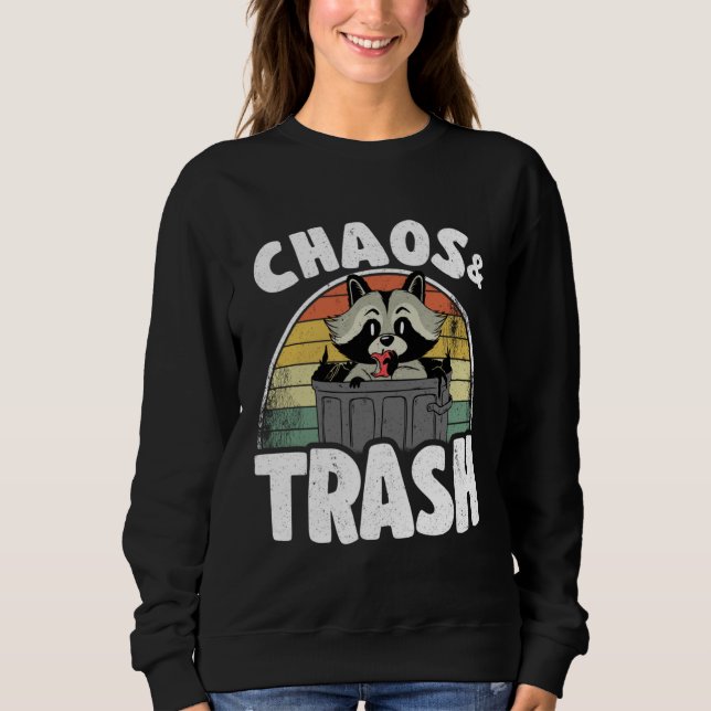 Sweatshirt Chaos & Trash Garbage Panda  Raccoon  3 (Devant)