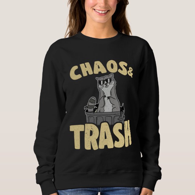 Sweatshirt Chaos & Trash Garbage Panda Raccoon 5 (Devant)