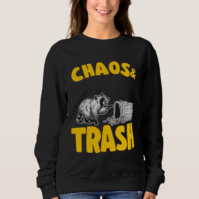 Sweatshirt Chaos & Trash Garbage Panda Raccoon  7 (Devant)