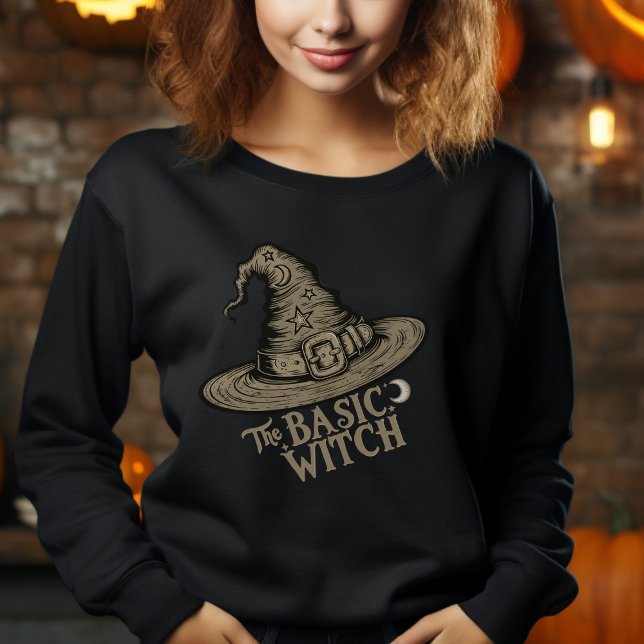 Sweatshirt Chapeau de sorcière de script rétro pour costume d (Créateur téléchargé)