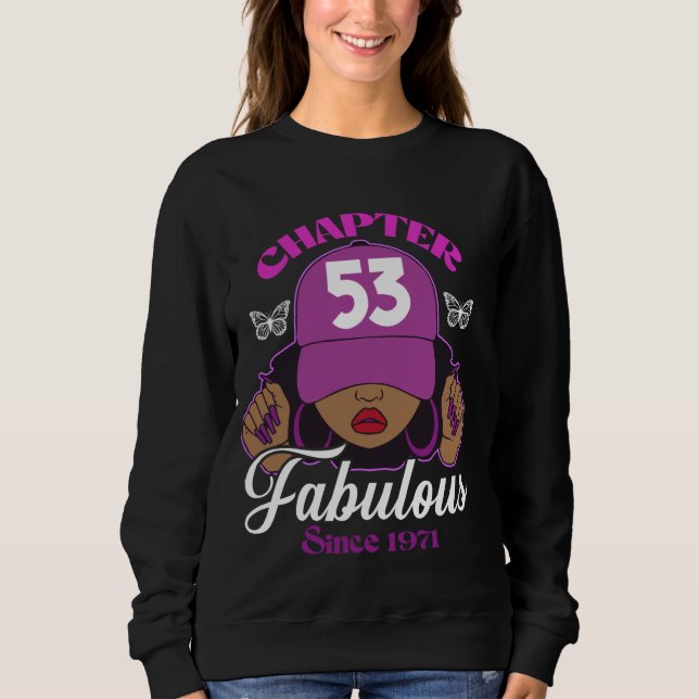 Sweatshirt Chapitre 53 Fabuleux depuis 1971 53e anniversaire  (Devant)