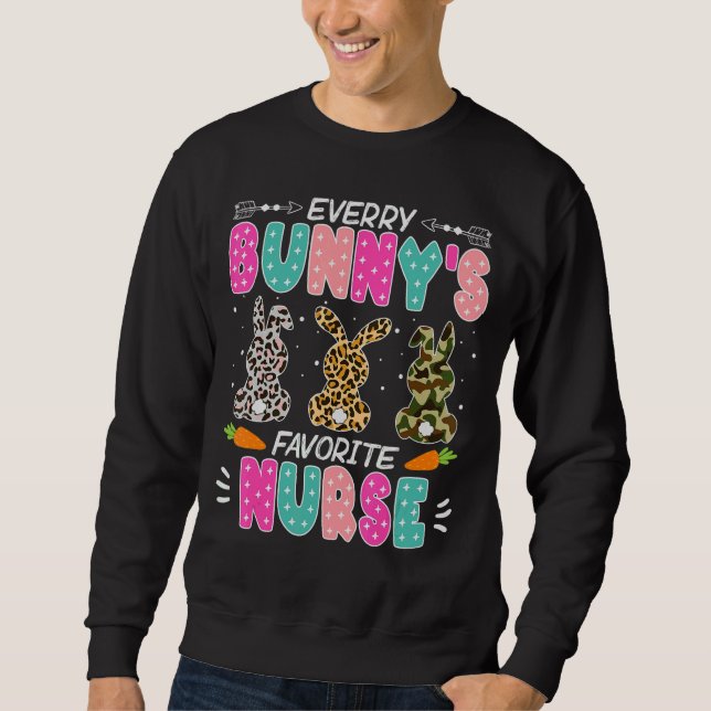 Sweatshirt Chaque lapin est une infirmière préférée de mignon (Devant)